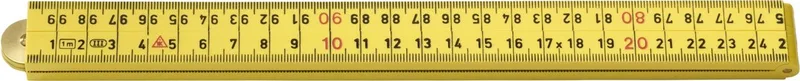 Hultafors 4-delig 1m Duimstok G 59 - HU200904 van Hultafors, Geel – productafbeelding