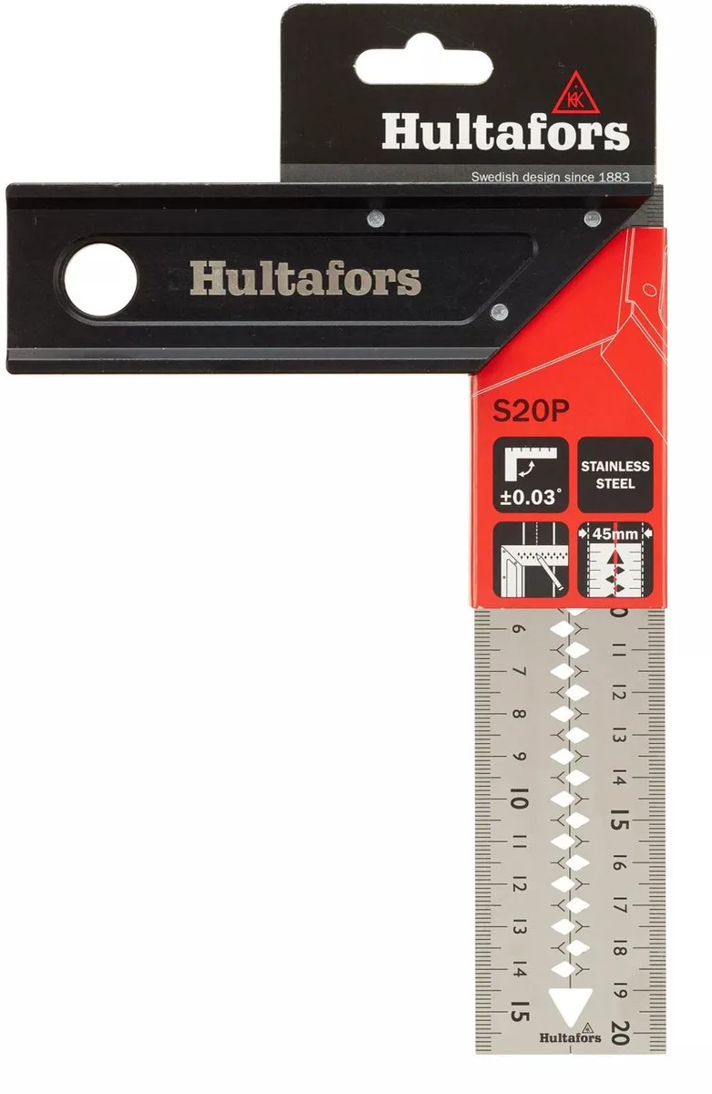 Winkelhaak Square Pro S20P - 200 mm by Hultafors, Silver – product image