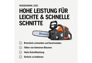 225i Accu Kettingzaag - 36V Snoerloos, Licht, 12″ Zwaard, 20 m/s Kettingsnelheid (Zonder Accu & Lader) van Husqvarna – productafbeelding 4 van 5