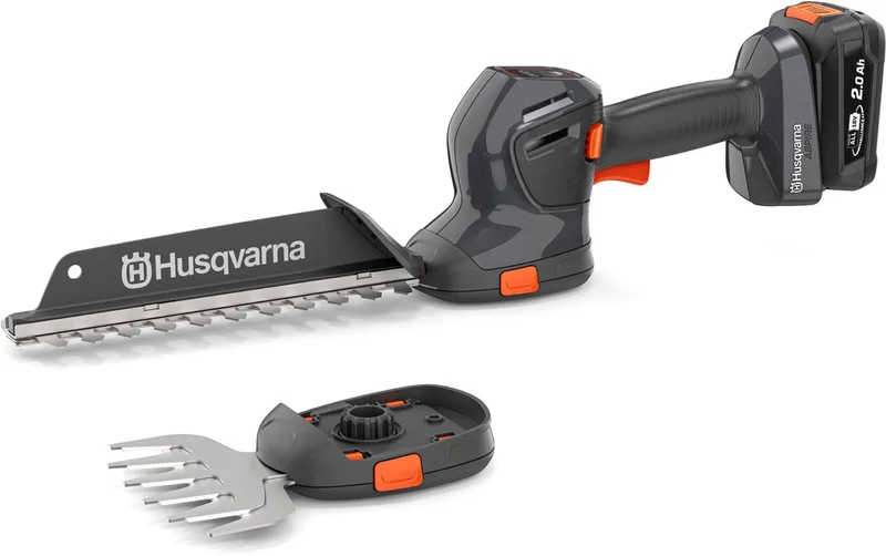 Accu gras- en struikschaar Aspire S20-P4A 18V met struikmes 220 mm en grasmesschaar 130 mm (incl. accu & oplader) van Husqvarna – productafbeelding