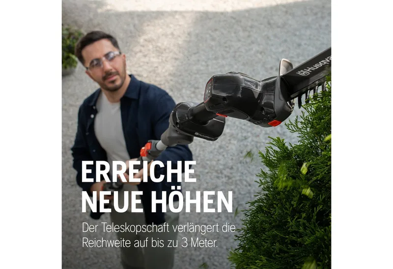 Accu gras- en struikschaar Aspire S20-P4A met verlenging, struik- en grasmessen, 18V (incl. verlenging, accu & oplader) de Husqvarna – image du produit 4 sur 5