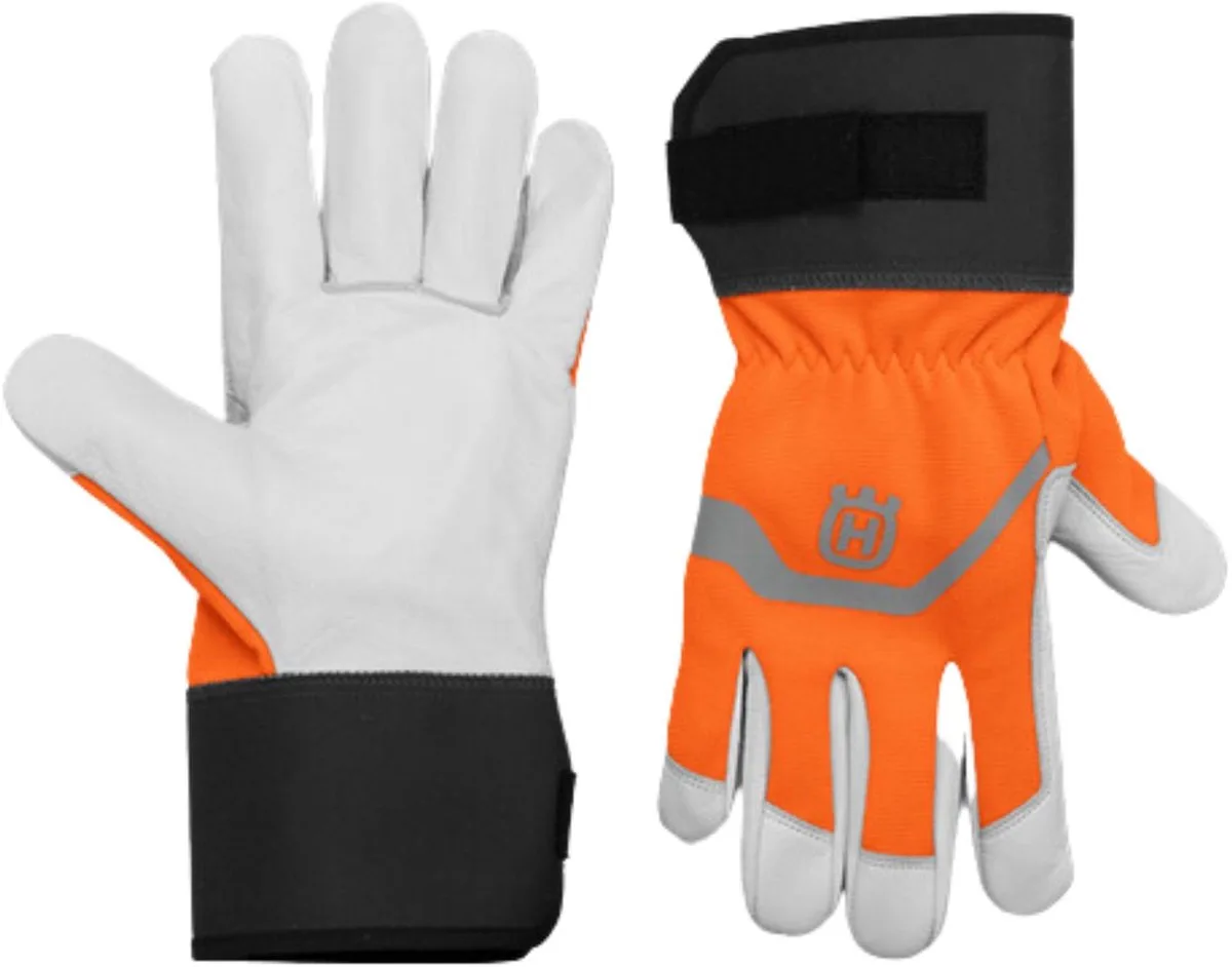 Classic - Werkhandschoenen - Leer - Spandex de Husqvarna, Blanc, Noir, 10 – image du produit