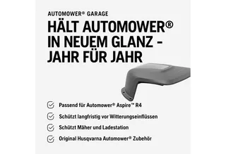 Maairobot Garage Automower geschikt voor Aspire R4 grasmaaierrobot, ideale zon- en regenschutz, overkapping de Husqvarna – image du produit 4 sur 5