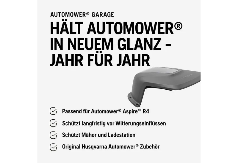 Maairobot Garage Automower geschikt voor Aspire R4 grasmaaierrobot, ideale zon- en regenschutz, overkapping de Husqvarna – image du produit 4 sur 5