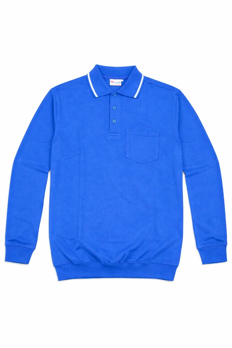 Trui met polo kraag Zware bedrijfs kwaliteit slijtvaste cobalt blauw från Hydrowear, Blå, S – produktbild
