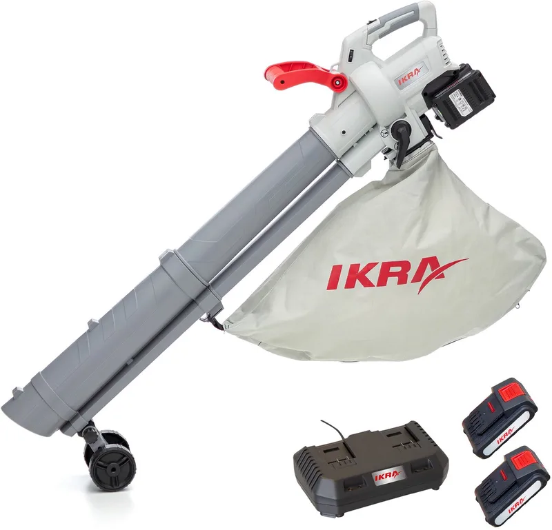 accu 3-in-1 bladblazer/-zuiger/-versnipperaar IALS 2-20 met 2 accu’s & dubbele snellader by IKRA – product image 1 of 5