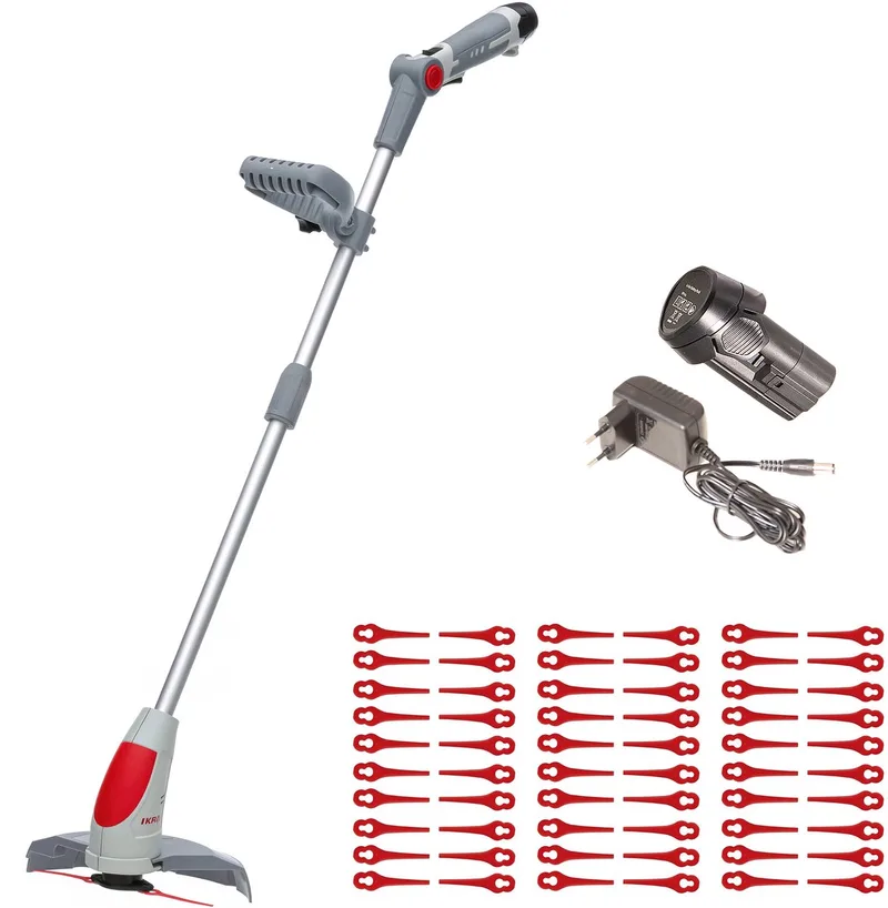 accu-grastrimmer IART 1224, 12 V, incl. accu, oplader en 20 nylon messen van IKRA – productafbeelding