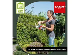GmbH Akku-Heckenschere IAHS 20-1, 20 V - Lasergeschliffene Messer von IKRA – Produktbild 5 von 5