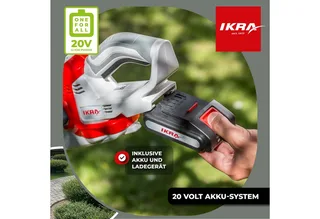 GmbH Akku-Heckenschere IAHS 20-1, 20 V - Lasergeschliffene Messer von IKRA – Produktbild 3 von 5