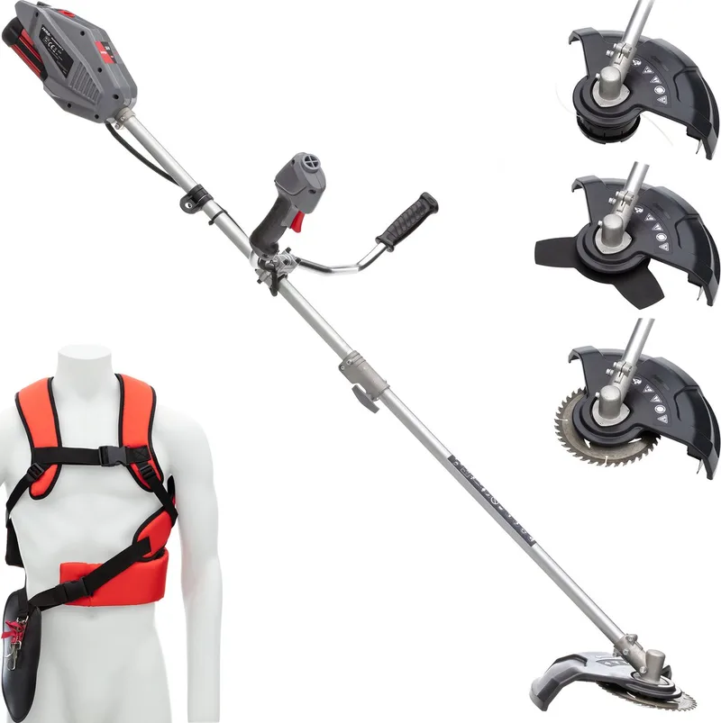 Bosch 36 V accu-bosmaaier en grastrimmer IB-BC 33 met draadspoel, 3-tands mes, 80-tands zaagblad en schouderriem, excl. accu en oplader von IKRA – Produktbild