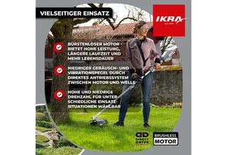 Bosch 36V 4-in-1 accu-multitool IB-MT 36 met grastrimmer, bosmaaier, telescopische heggenschaar en hoogsnoeier, 36V accu (4,0 Ah) en oplader von IKRA – Produktbild 4 von 5