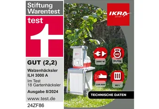 elektrische Hakselaar, houtversnipperaar, tuinversnipperaar ILH 3000 A, takdikte tot 44 mm, 3.000 W met veiligheidsbril by IKRA – product image 3 of 5