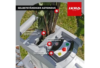 elektrische Hakselaar, houtversnipperaar, tuinversnipperaar ILH 3000 A, takdikte tot 44 mm, 3.000 W met veiligheidsbril by IKRA – product image 4 of 5