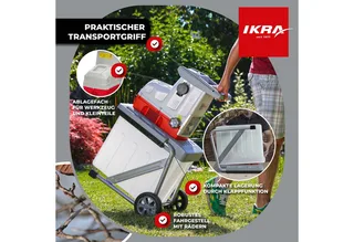 elektrische hakselaar rolversnipperaar ILH 3200 A, takdikte tot 44 mm, 3.200 W van IKRA – productafbeelding 5 van 5