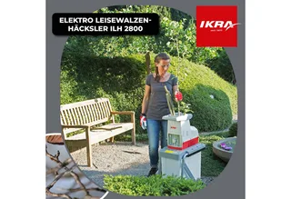 elektrische rolversnipperaar ILH 2800, stil en onderhoudsarm, takdikte tot 44 mm met Bypass-snoeischaar de IKRA – image du produit 2 sur 5