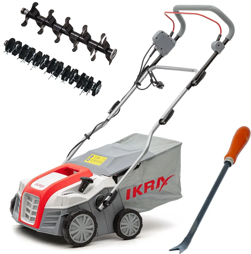 elektrische verticuteermachine en gazonbeluchter IEVL 1840, 1.800 W, werkt over een breedte van 40 cm, opvangzak van 55 liter met onkruidsteker von IKRA – Produktbild
