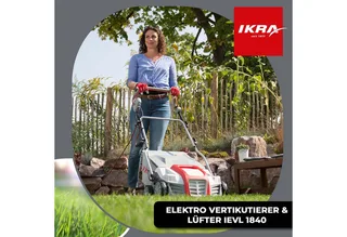 elektrische verticuteermachine en gazonbeluchter IEVL 1840, 1.800 W, werkt over een breedte van 40 cm, opvangzak van 55 liter de IKRA – image du produit 2 sur 3