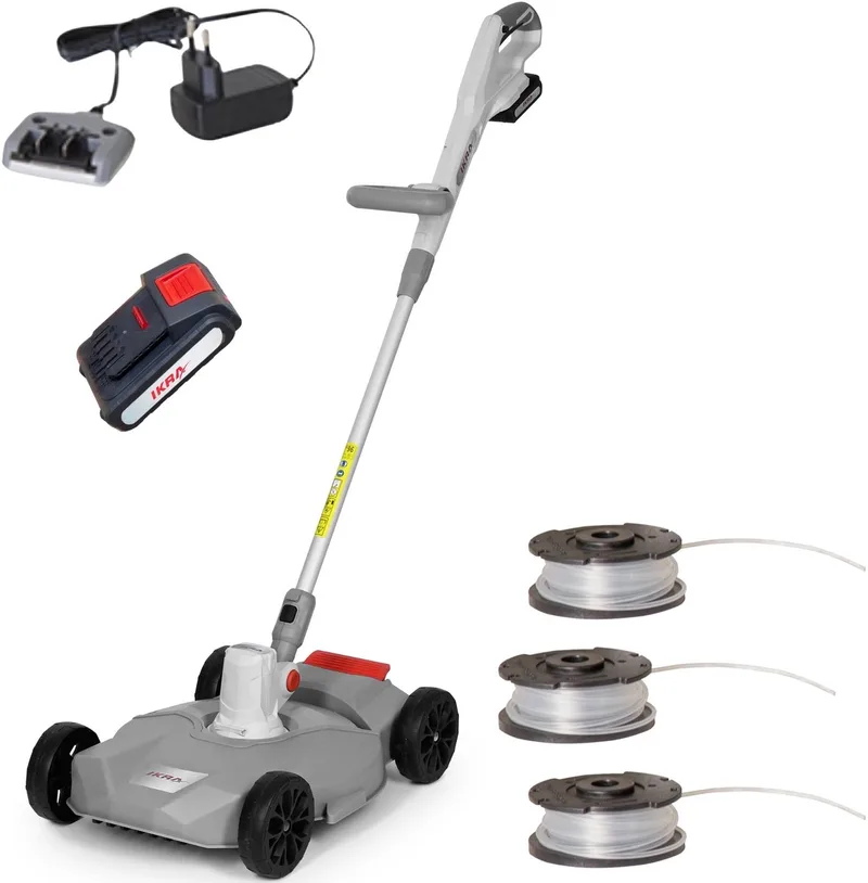 IKRA 2-in-1 accu-grastrimmer en grasmaaier IART 2030 F, incl. accu, oplader en twee draadspoelen van IKRA – productafbeelding