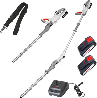 IKRA 2-in-1 accu-heggenschaar ICPH 2050 met telescoopsteel, schouderriem, 2x 20 V accus en snellader by IKRA – product image 1 of 5