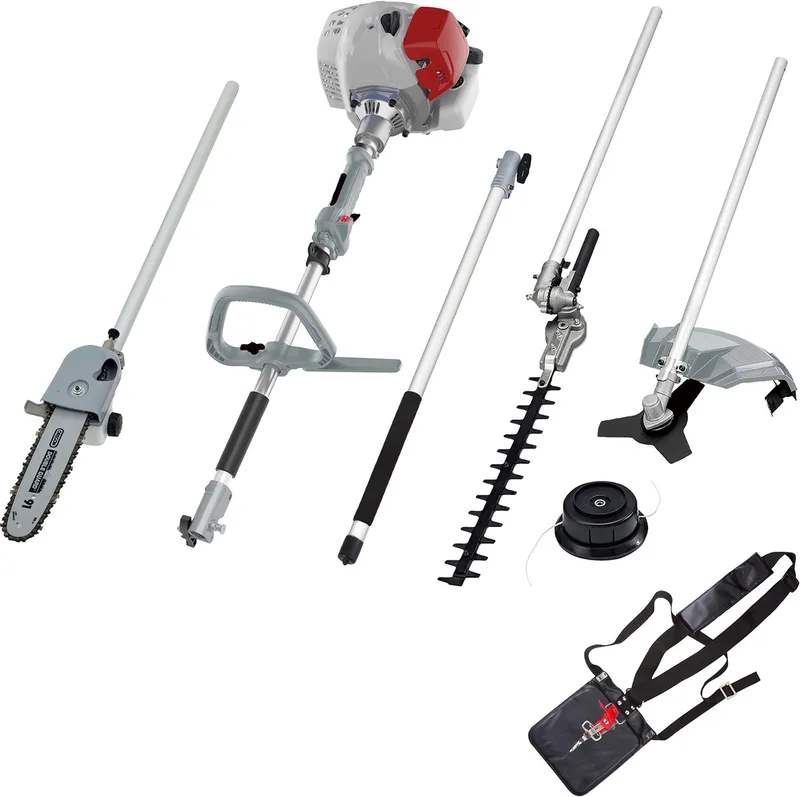 Multitool IBKH 33-1 4-in-1 benzine-bosmaaier, trimmer, takkenschaar en heggenschaar fra IKRA – produktbillede