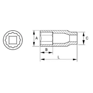 Irimo 1/2 Zoll Sechskant-steckschlüssel Lang 24 Mm by Irimo – product image 4 of 4