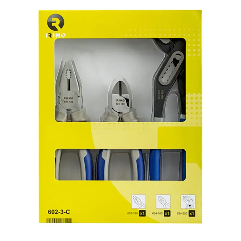Set Van 3 Universele Tangen Kniptangen 180 Mm 160 Mm 250 Mm van Irimo – productafbeelding