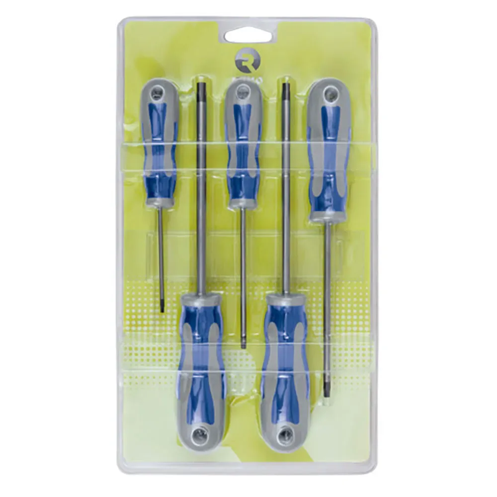 Set Van 5 Platte Schroevendraaiers Van 3 Inch En 2 Fasen In Blisterverpakking van Irimo – productafbeelding