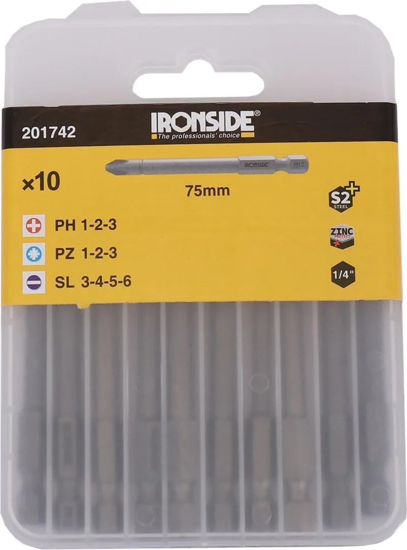 Bitset PH-PZ-SL 75mm 10st von Ironside – Produktbild