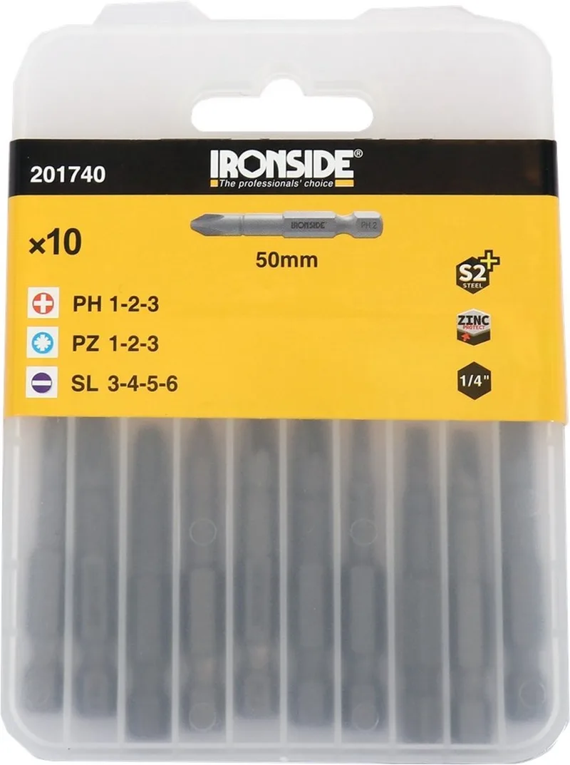 Bitset TORX-HEX 50mm 10st van Ironside – productafbeelding