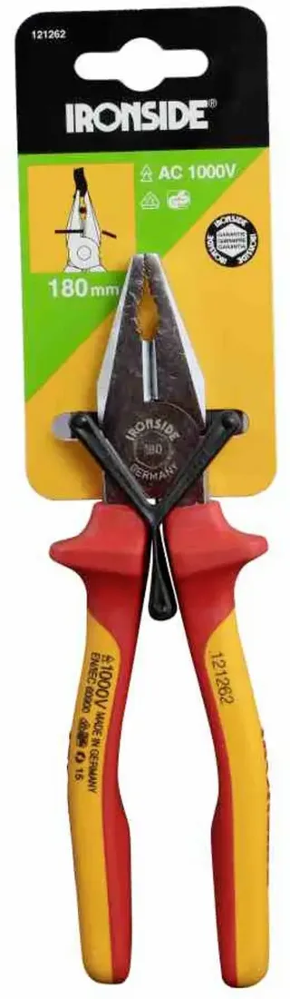 Combinatietang VDE 2-componenten handvat 180mm fra Ironside, Rød – produktbillede 2 af 2