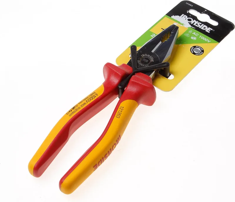 Combinatietang VDE 2-componenten handvat 200mm van Ironside, Wit – productafbeelding