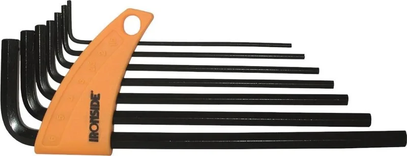 Inbussleutelset 7-delig — 5/64, 3/32, 7/64, 1/8, 9/64, 5/32, 3/16 inch met houder de Ironside, Noir – image du produit