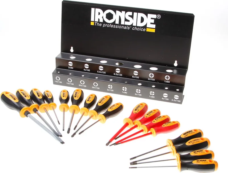 Ironside 120555 Schroevendraaierset - 17 delig van Ironside, Geel – productafbeelding