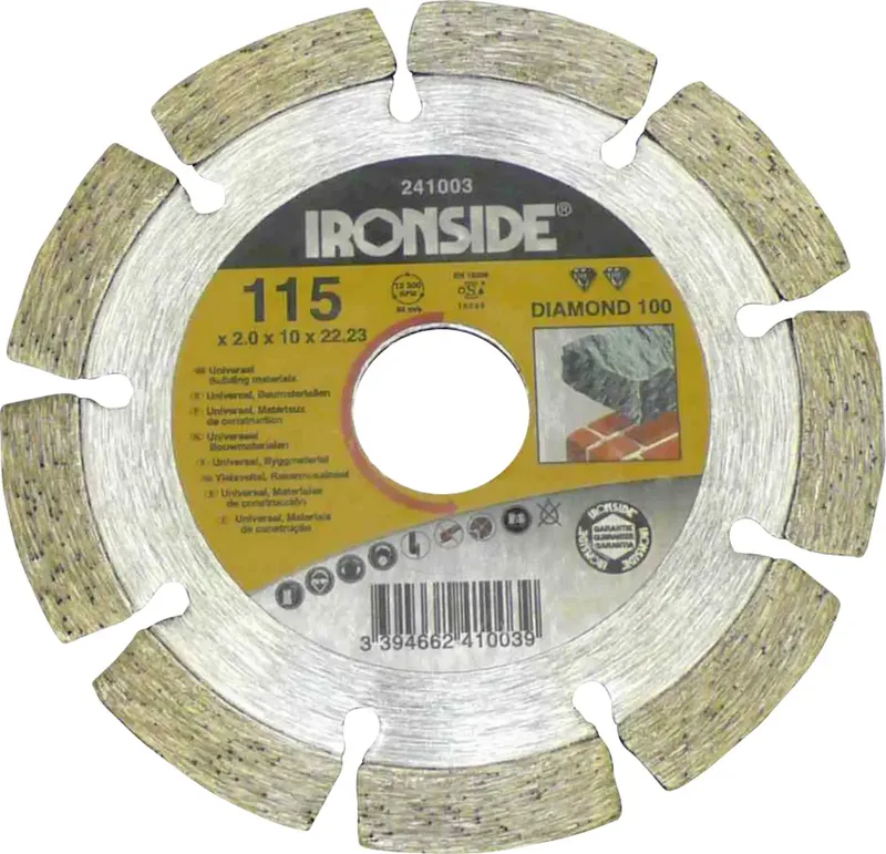 IRONSIDE 241003 Diamantscheibe Durchmesser 115 mm 1 St. by Ironside – product image