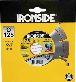 IRONSIDE 241004 Diamanttrennscheibe Durchmesser 125 mm Baustellenmaterialien 1 St. de Ironside – image du produit 1 sur 2
