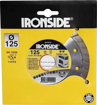 IRONSIDE 241012 Diamanttrennscheibe Durchmesser 125 mm Keramik, Kunststein, Klinker, Ton, Naturstein, Dachziegel, Marmor 1 St. von Ironside – Produktbild 1 von 2