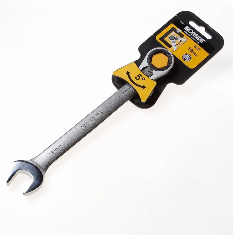 Ratelsleutel 19mm van Ironside, Zwart – productafbeelding