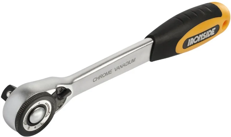 Ratelsleutel 3/8" 262×50×32 mm — ratelsleutel fijn type, 72 tanden, dun type de Ironside, Argent – image du produit