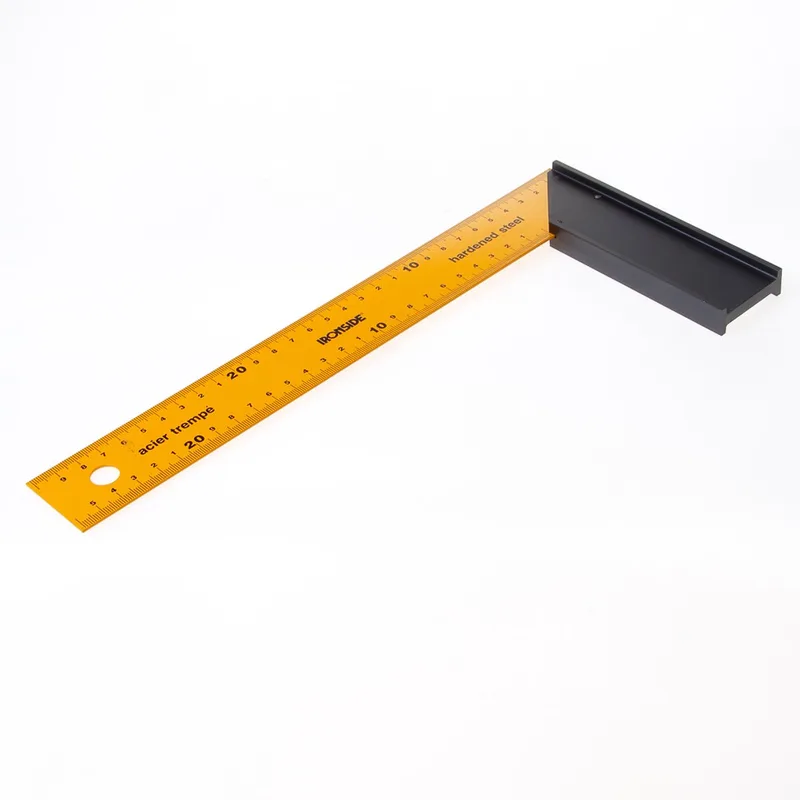 Schrijfhaak aluminium 300mm van Ironside, Geel, Zwart – productafbeelding