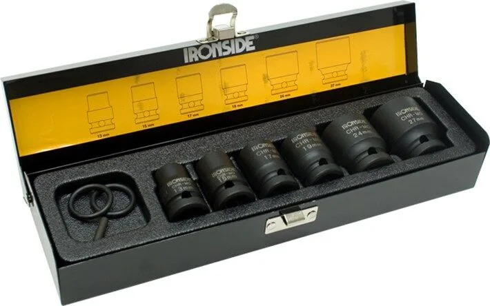 Slagmoerdoppenset 1/2" 6dlg van Ironside – productafbeelding