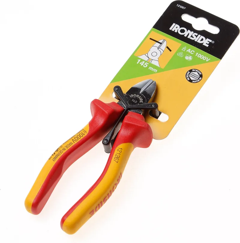 Zijsnijtang VDE 2-componenten handvat 145mm by Ironside, Yellow – product image