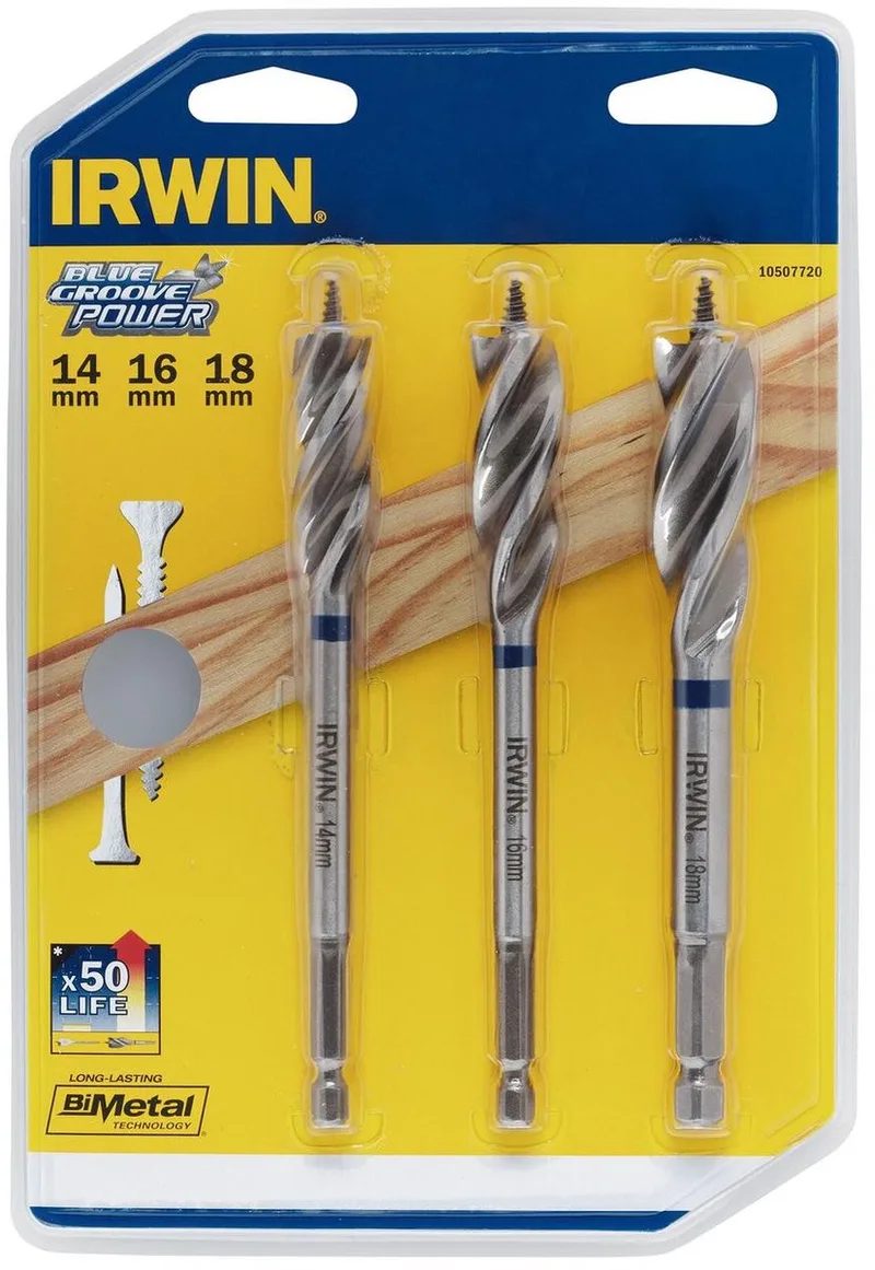 Blue Groove Power 3-delige Speedboor set: 14/16/18 mm - 10507720 de Irwin – image du produit