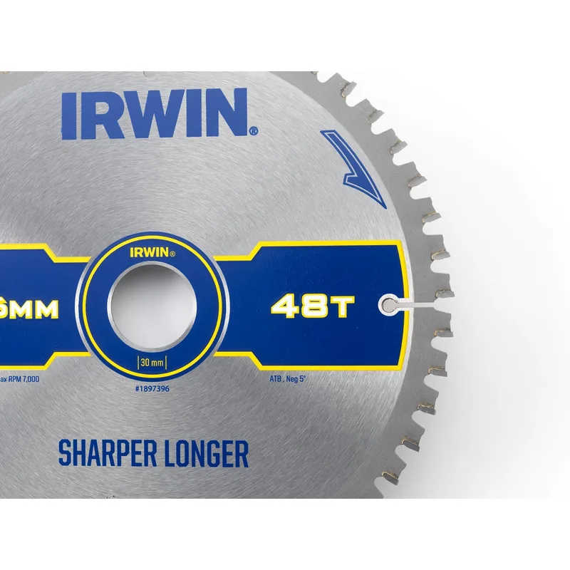 Cirkelzaagblad T.C.T 216mm/48T- asgat 30mm von Irwin – Produktbild 3 von 3