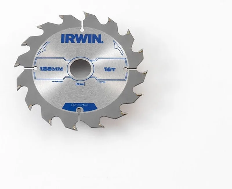 Cirkelzaagblad voor Hout | Construction | Ø 125mm Asgat 20mm 16T - 1897086 fra Irwin – produktbillede