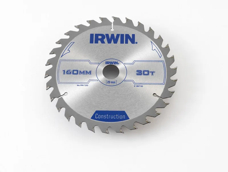 Construction - Cirkelzaagblad - 160 mm - 20 mm - 30 Tanden by Irwin – product image