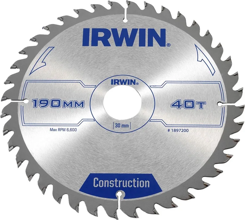 Construction Serie - Cirkelzaagblad - 150mm - 20mm - 30 Tanden - Voor Alle Soorten Hout de Irwin – image du produit