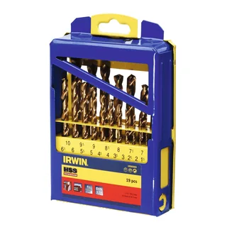 HSS Metaalboren 135° Titanium, 19PCS Set in metalen koffer: 1,0 - 10,0 mm de Irwin – image du produit 1 sur 2