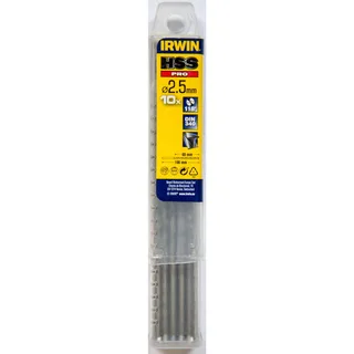 HSS PRO Metaalboor (lang) 118° 2.5mm 10PCS fra Irwin – produktbillede 1 af 2