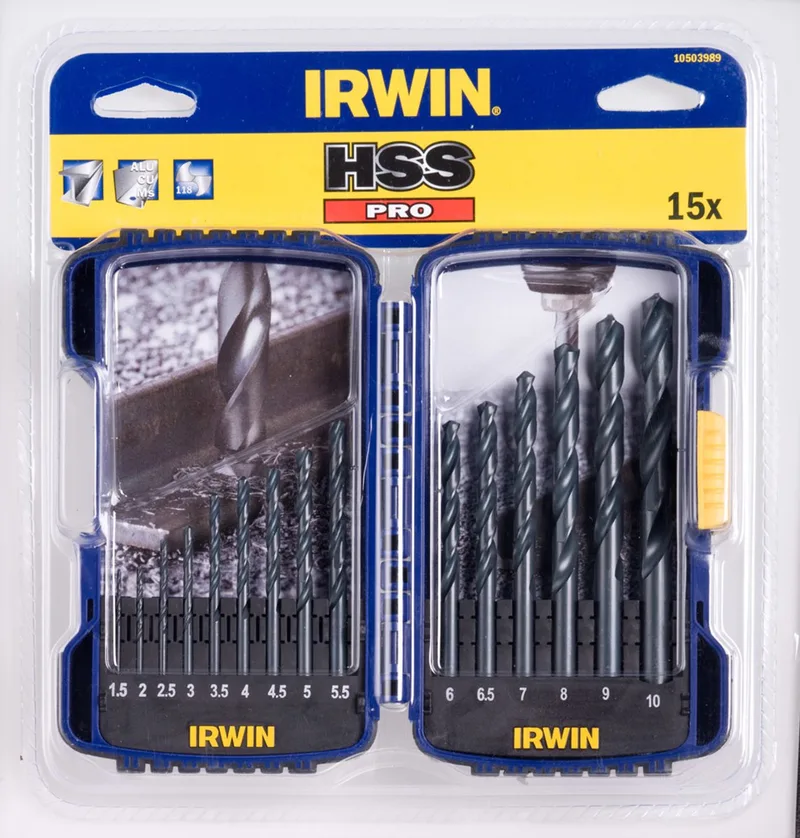 HSS Pro Serie - Boorset voor Metaal - 1,0-13,0 mm - Voldoet aan DIN 338 Norm - Snelle Boorsnelheid de Irwin – image du produit