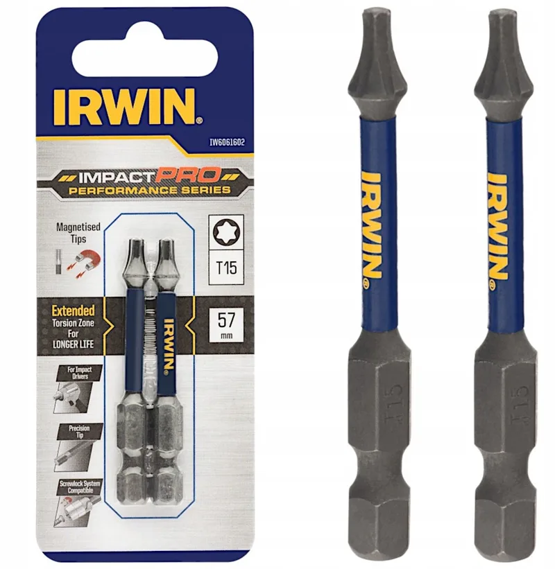 Impact Pro Torx Bits T15 57mm - 2 Stuks by Irwin – product image